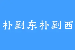 朴到东朴到西