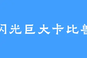 闪光巨大卡比兽