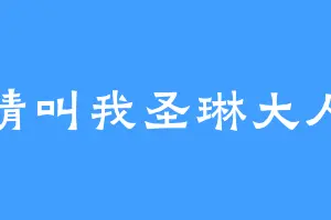 请叫我圣琳大人