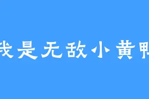 我是无敌小黄鸭