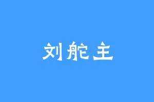 刘舵主
