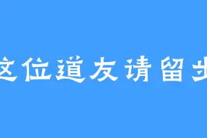 这位道友请留步