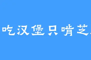 我吃汉堡只啃芝麻