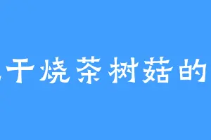 爱吃干烧茶树菇的赵稚