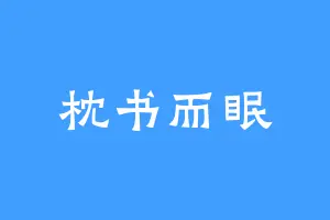 枕书而眠