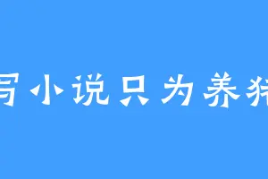 写小说只为养猪