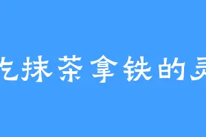 爱吃抹茶拿铁的灵圣