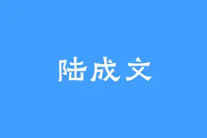 陆成文