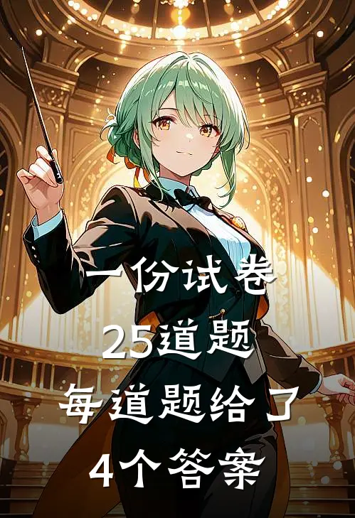 一份试卷25道题,每道题给了4个答案