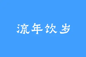 流年饮岁