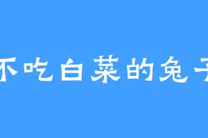 不吃白菜的兔子
