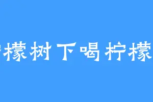 柠檬树下喝柠檬茶