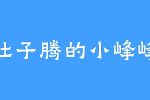 杜子腾的小峰峰