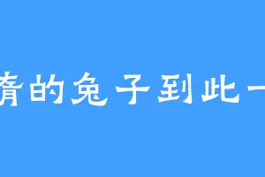 懒惰的兔子到此一游