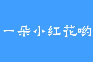 一朵小红花哟