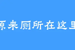 原来厕所在这里