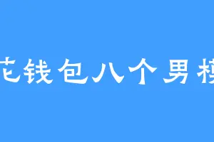 花钱包八个男模