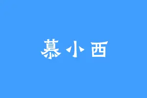 慕小西