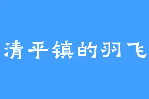 清平镇的羽飞