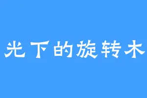 阳光下的旋转木马